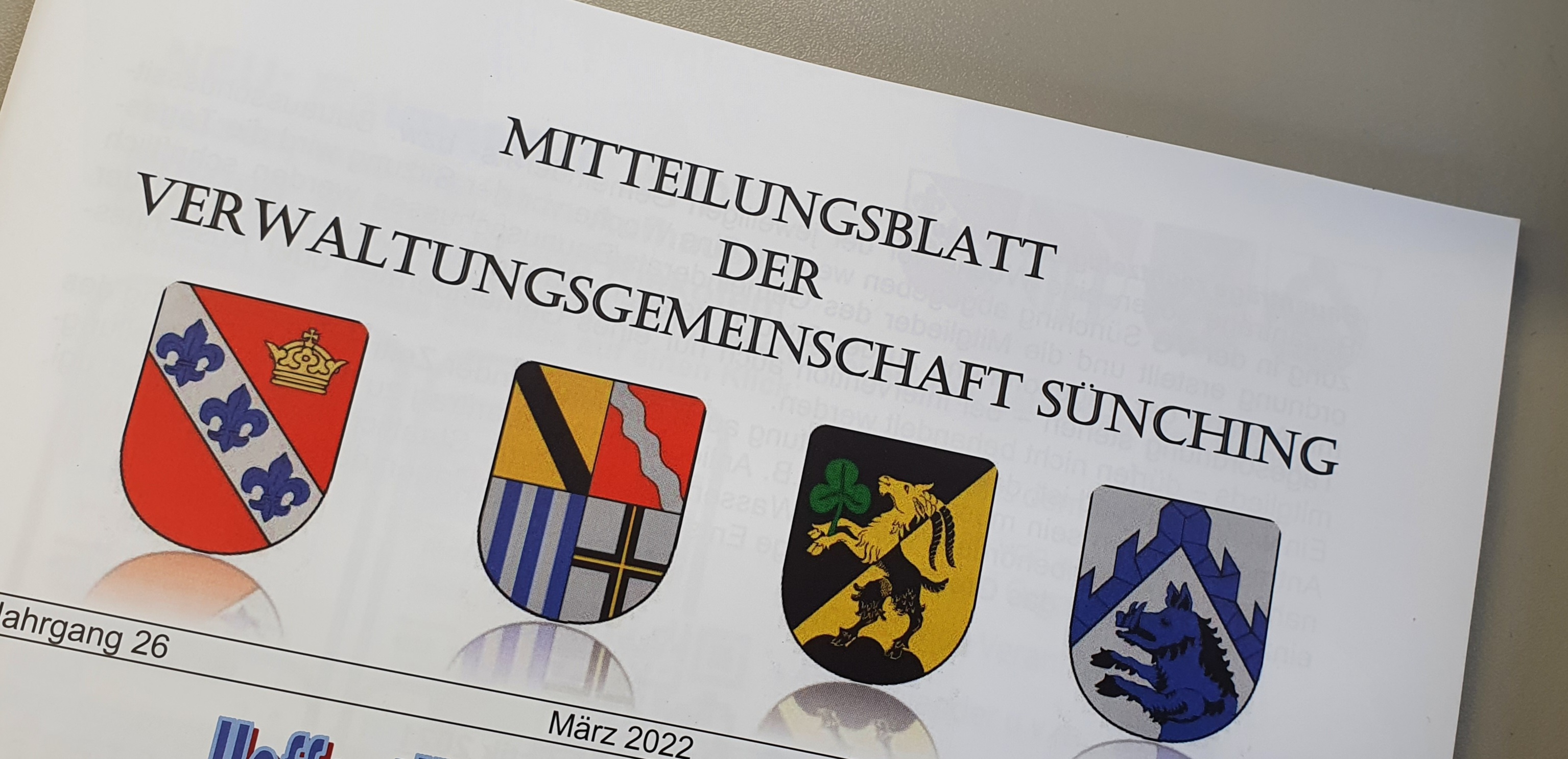 Mitteilungsblatt der Verwaltungsgemeinschaft Sünching